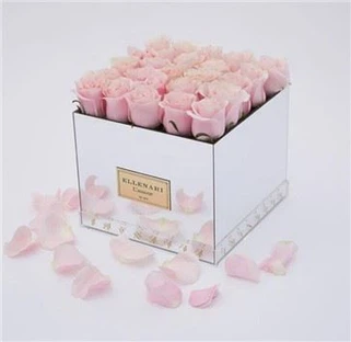 Wedding Decorations Silver Gold Mirror Acrylic Rose Box Acrylic Flower Box With Mirror