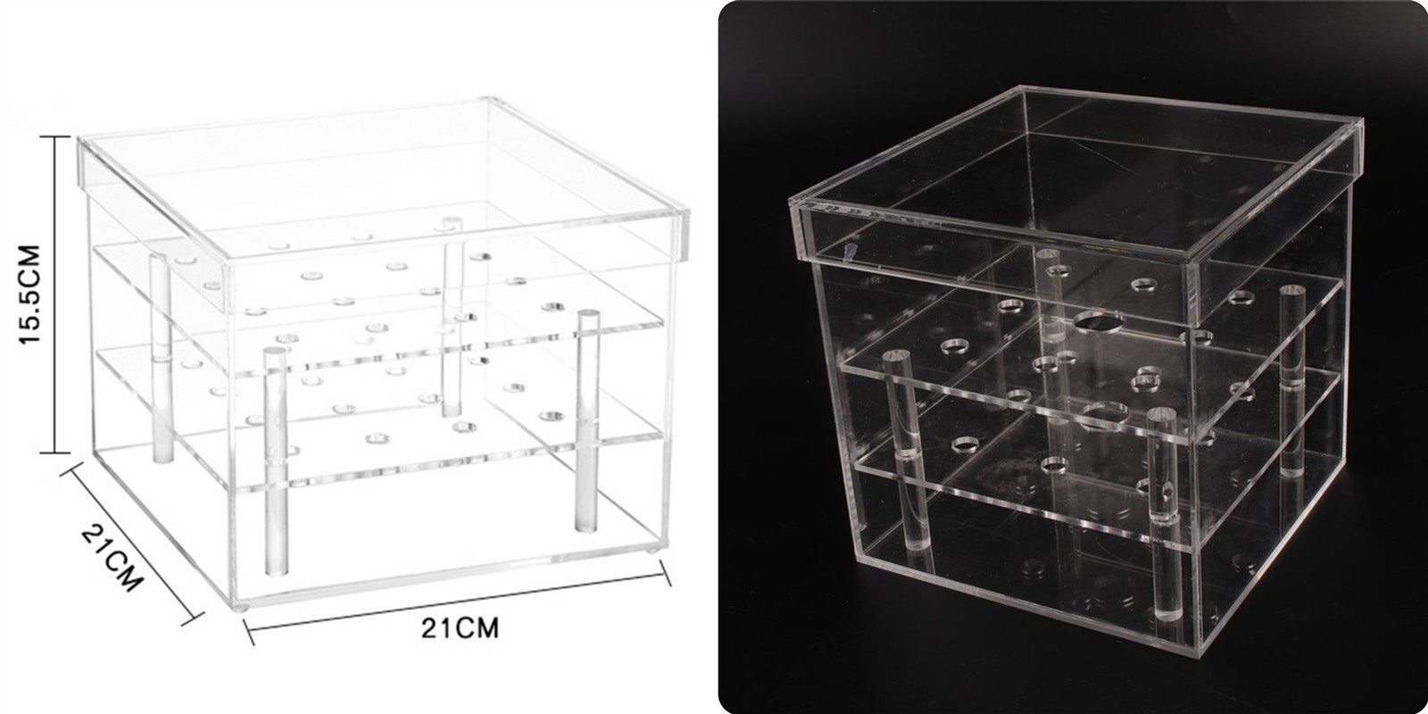 Customized clear acrylic flower box Customized clear acrylic flower box