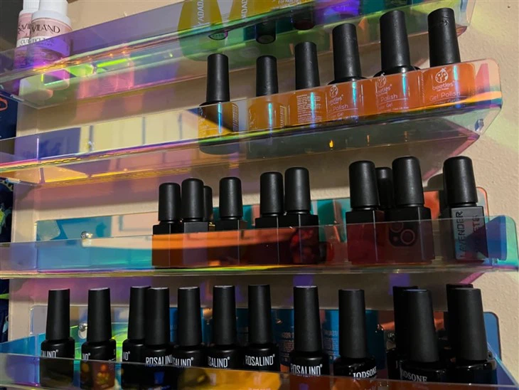 Wall Mouted Iridescent Rainbow Acrylic Shelf